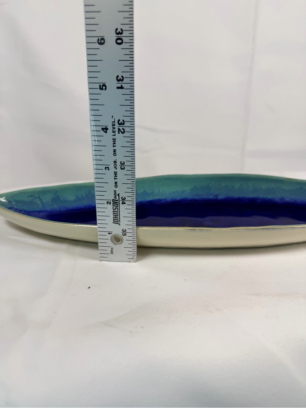 CRATE & BARREL Large Ceramic Dish Platter Fish Tropical Large Plate Nautical - Picture 5 of 11
